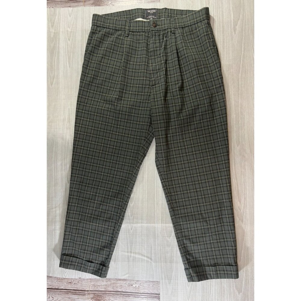 Todd Snyder cotton Plaid Pants size Medium color green black NWOT